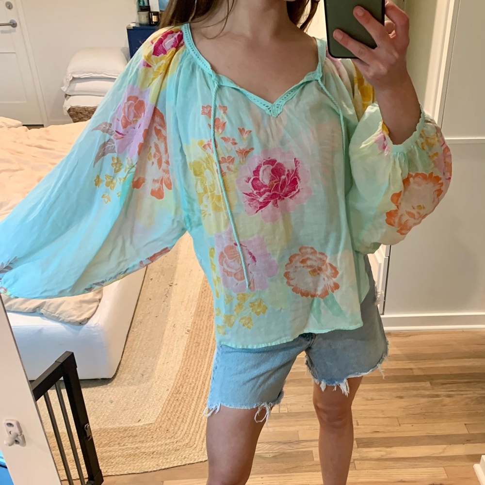 DESIGNER FARM RIO long Sleeve Floral blouse
